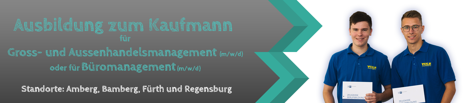 Banner Mobile Ausbildung zum Kaufmann für Gross- und Aussenhandelsmanagement oder für Büromanagement